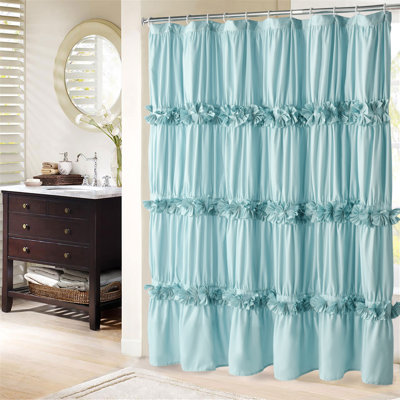 Single Shabby Elegance Ruffle Shower Curtain