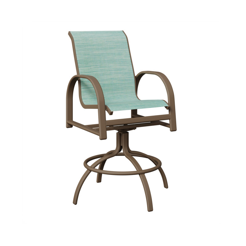 Chaise de bar pivotante en argile Cazares, Argile, Paysage marin