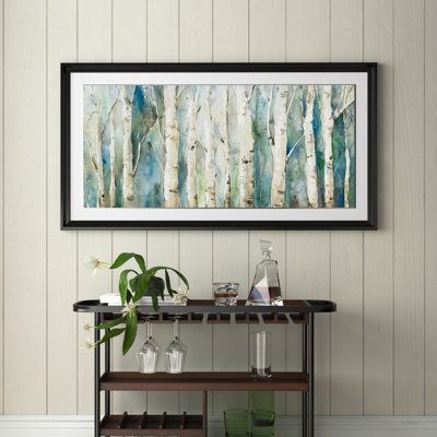 " Birch River Walk " Painting Print
