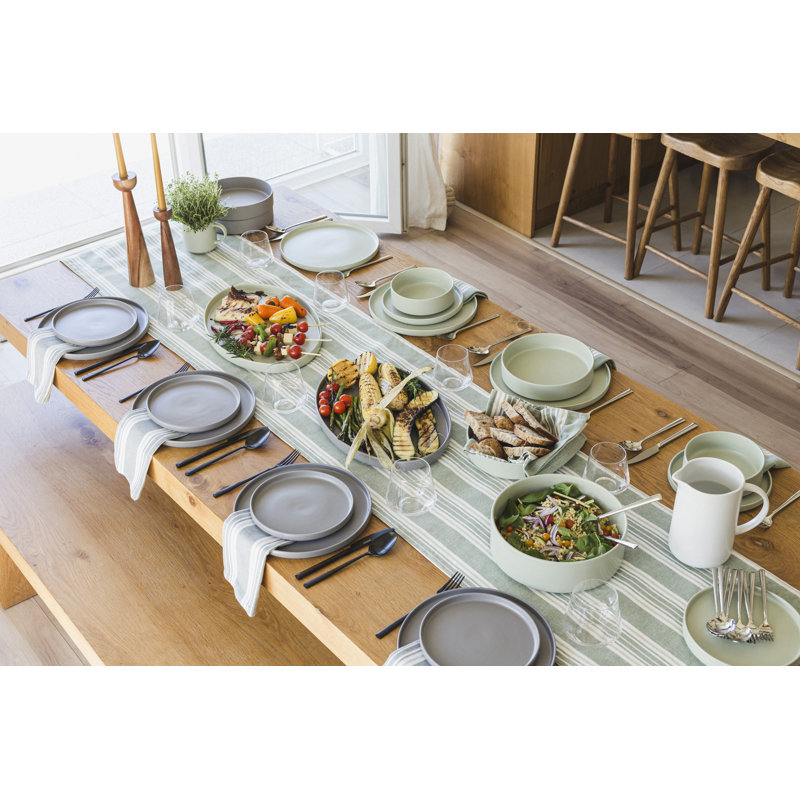 Over&Back Stackable Oval Serving Platter, Gray