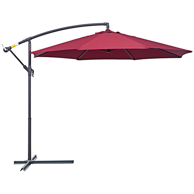 Patio Offset Umbrella With Base
