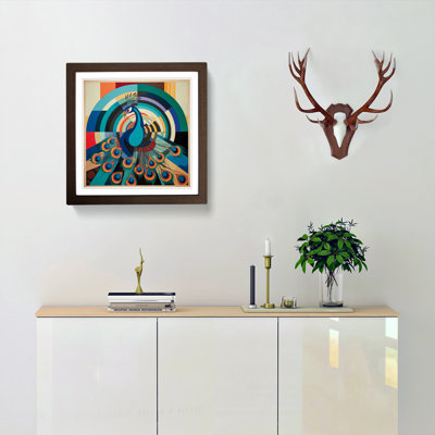 Peacock Constructivism No.4 - Framed Print