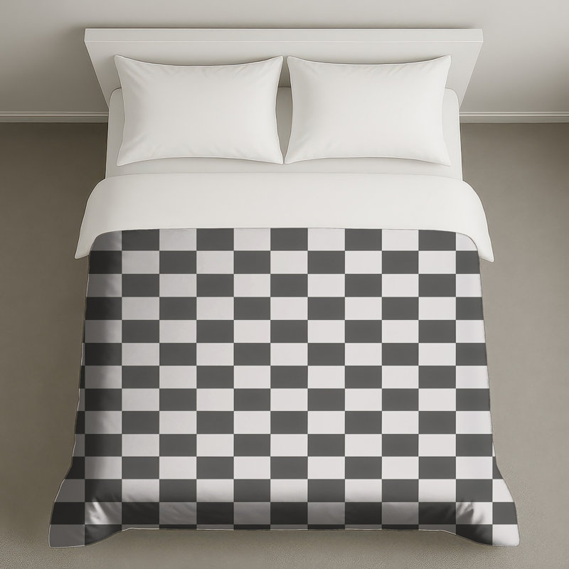 Black White Checkered Duvet Covers, King