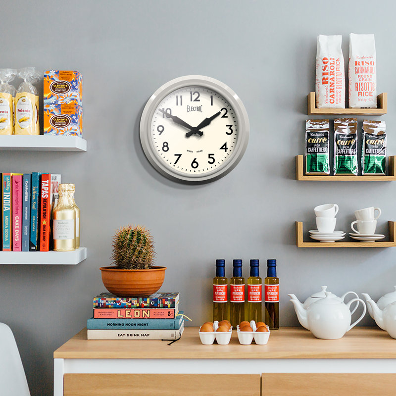 Electric 37cm Wall Clock, Grey