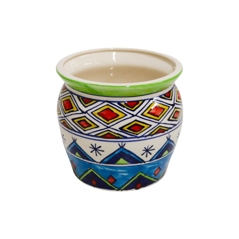 Multicolore pot à fleurs en céramique Home & Manor