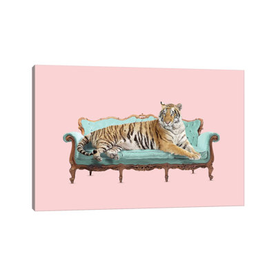 Lazy Tiger - reproduction de photo sur toile tendue