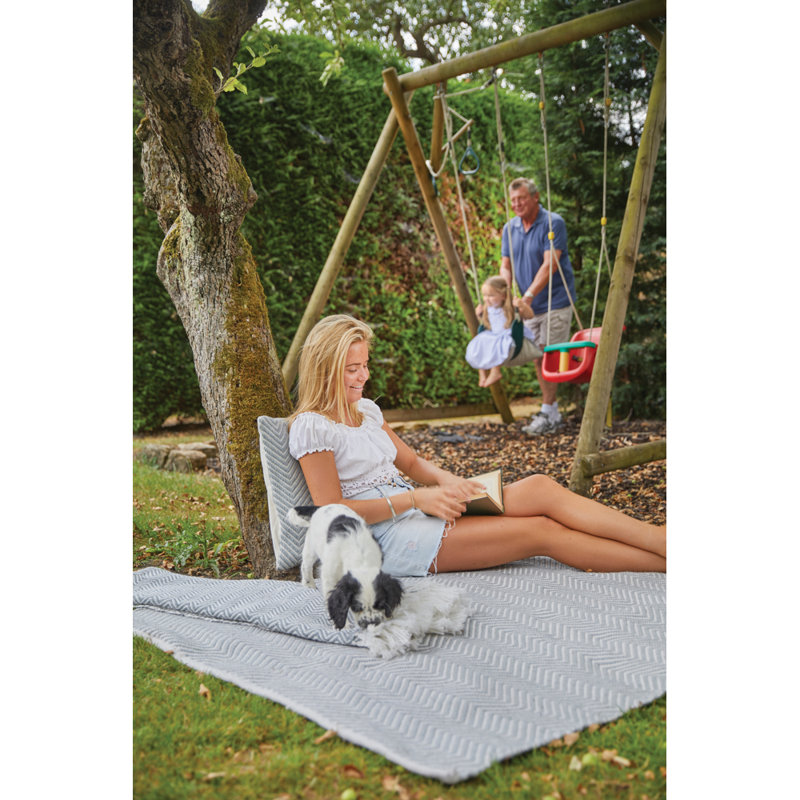 Herringbone Washable Grey Rug, Rectangle 160 x 230cm