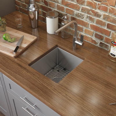 Ruvati Undermount 16 Gauge  Bar Prep Sink Stainless Steel Single Bowl