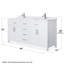 Beckett 66" Freestanding Double Bathroom Vanity with Cultured Marble Top-473309634-473309660-481319801