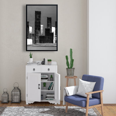«Bâtiments abstraits en noir et blanc»