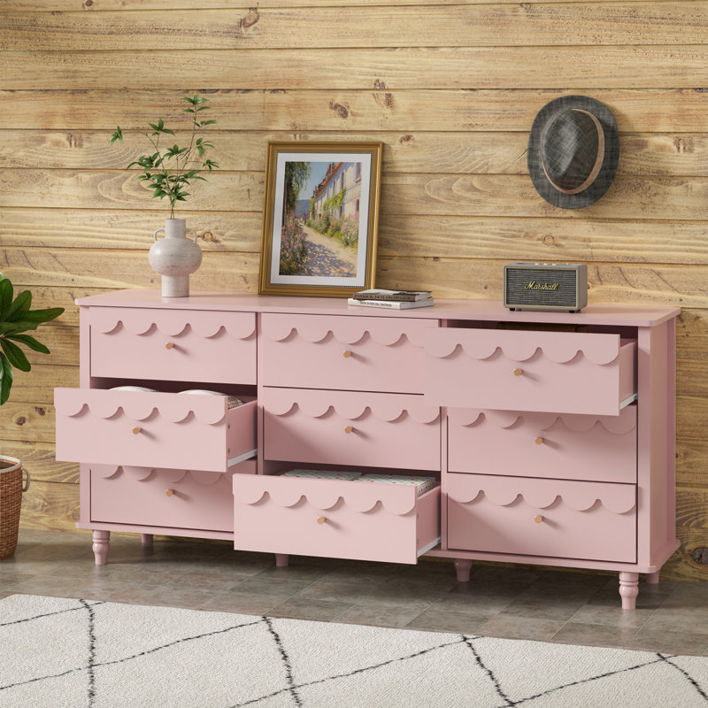 classic world pink dresser Charlton Home® 9 - Drawer 63.1