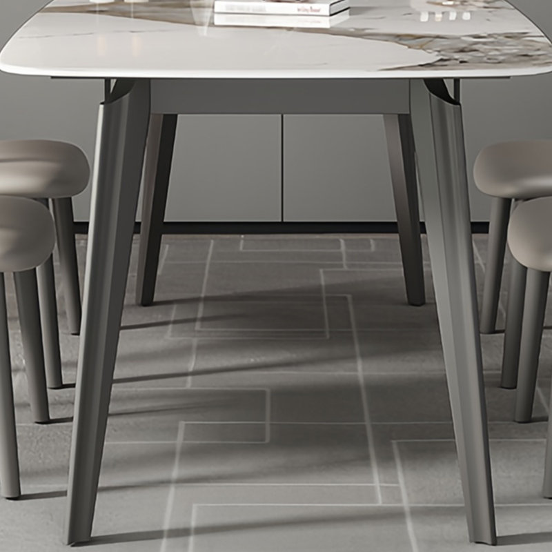 Table de salle à manger rectangulaire simple et moderne, H 29,5 po x L 62,9 po x l 35,4 po