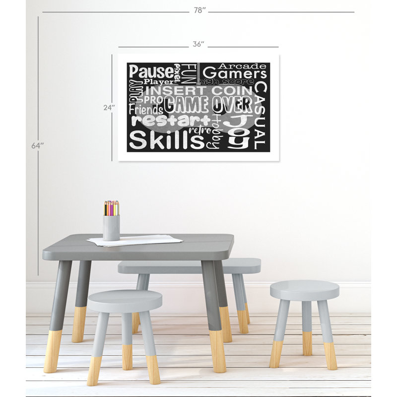 Juvenile Gaming Gaming Love 1, impression sur papier pour enfants, H 24 po x l 36 po x P 1 po, Papier