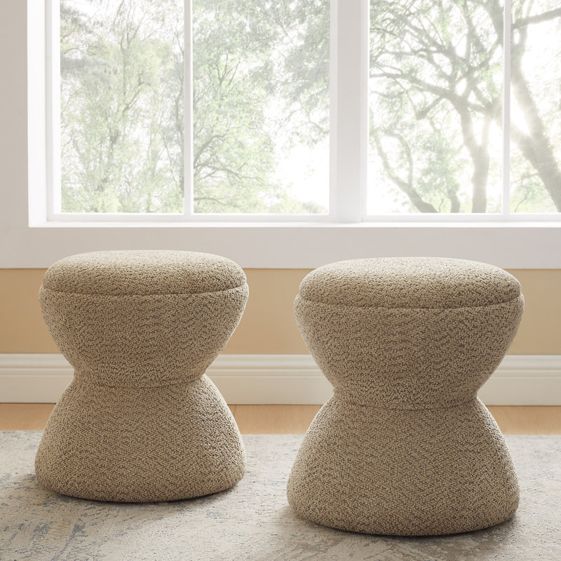Kadenn Upholstered Ottoman, Camel