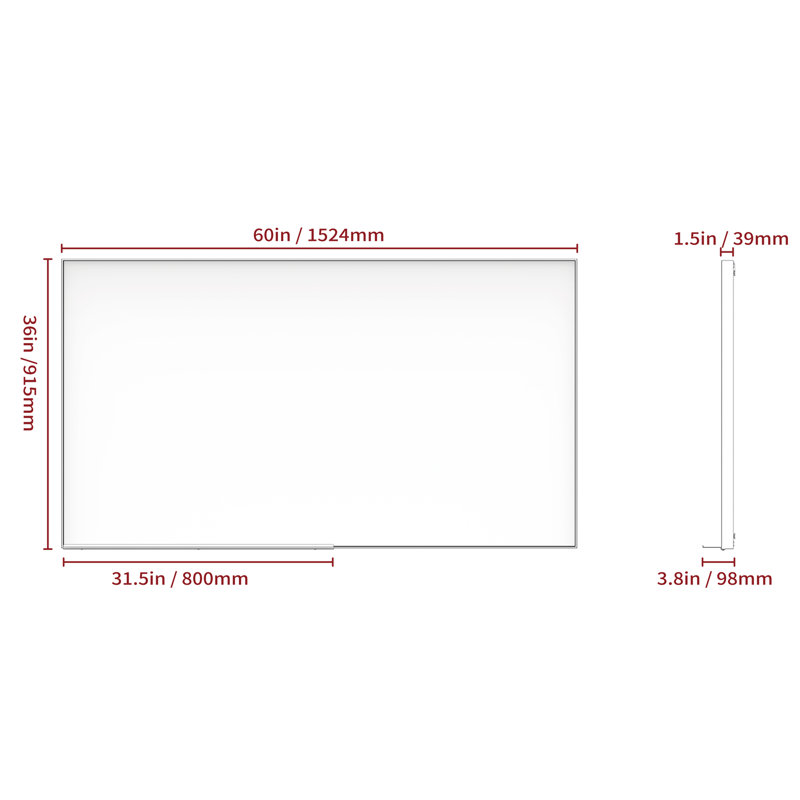Miroir rectangulaire surdimensionné moderne