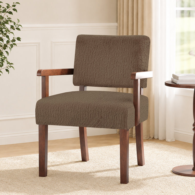 Fauteuil d'appoint Naethan, Chenille brun