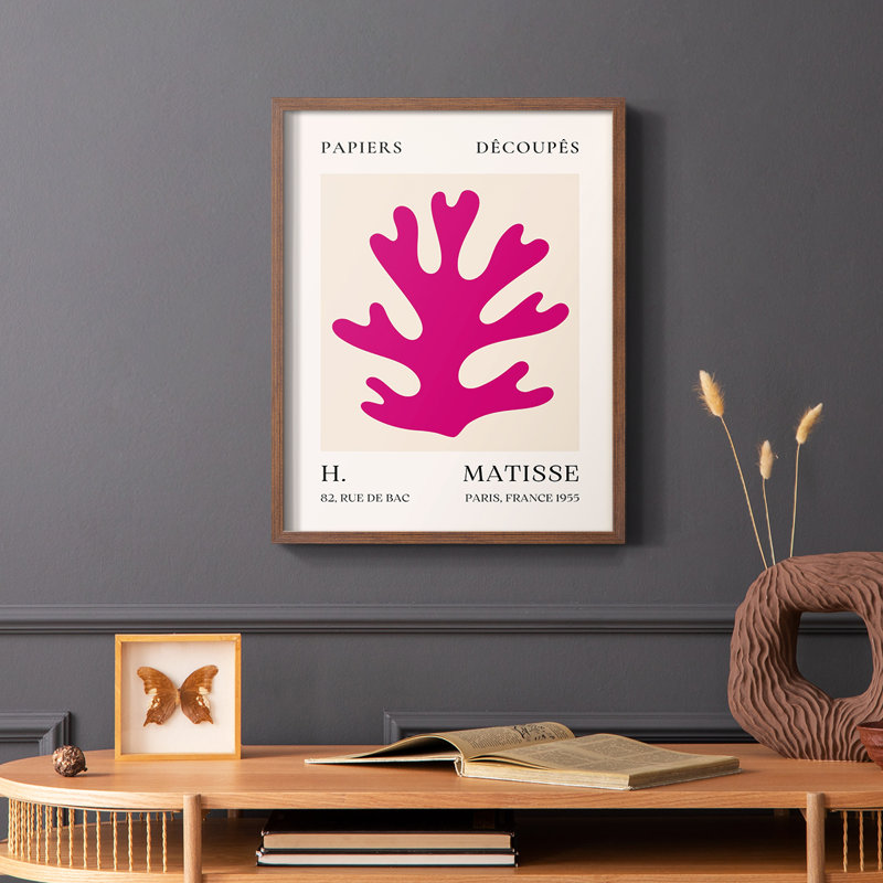 Matisse CLXI, reproduction encadrée - bois massif, Brun, H 20 po x l 16 po