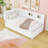 Twin-Size Upholstered Daybed with USB Charging Ports and LED Lights, Dual Drawers-1478212157