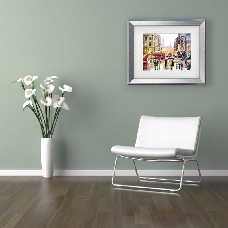 Paysage londonien par le MacGregor studio-impression, H 16 po x l 20 po x P 2 po, Cadre argenté