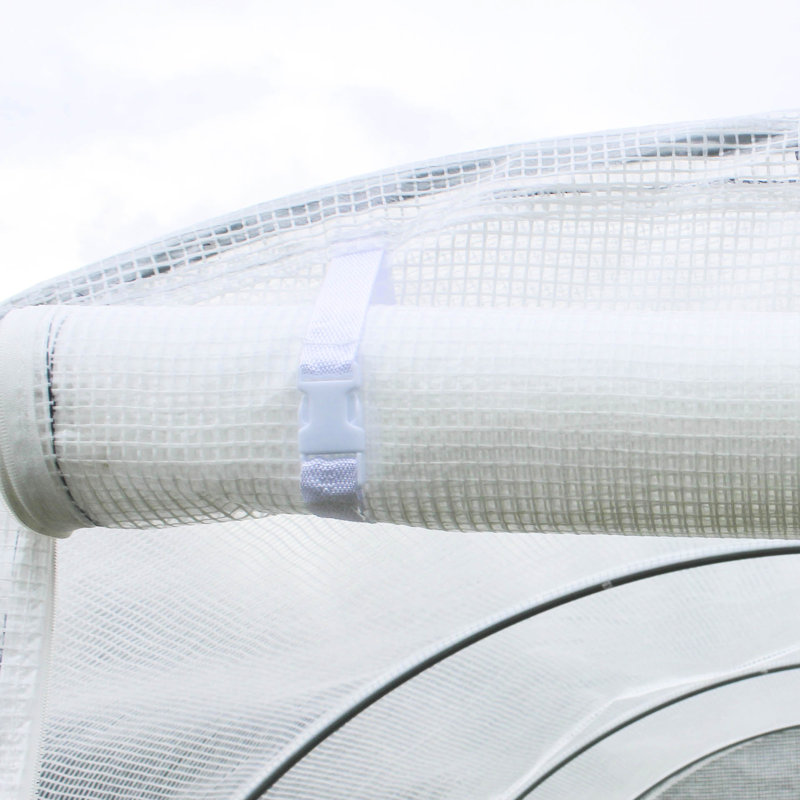 Greenhouse Cover Tarp With Blocking And Accessibility Features Plastic Zippered Door Resistance