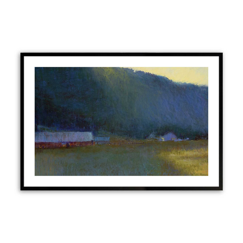 «Riverside Journey», impression encadrée sur papier par Carol Strock Wasson, Noir satiné, H 25 po x l 37 po x P 1,25 po