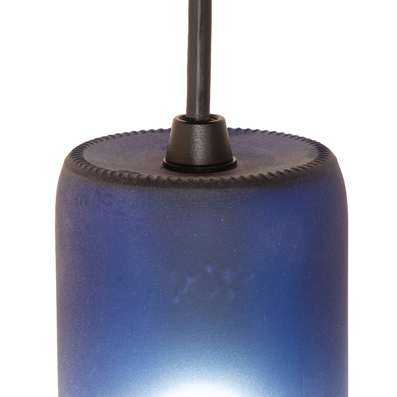 Metro Fusion 1 - Light Pendant, 75" H x 5" W x 5" D, Frosted Blue