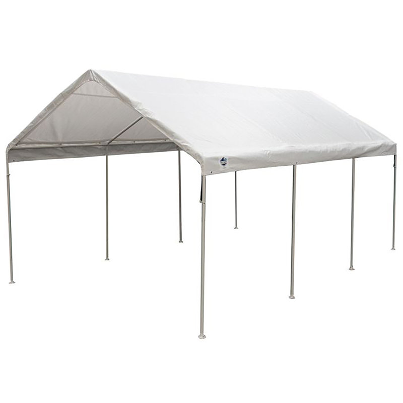 Universal Canopy 12 ft x 20 ft Steel Frame with 8 Legs, White