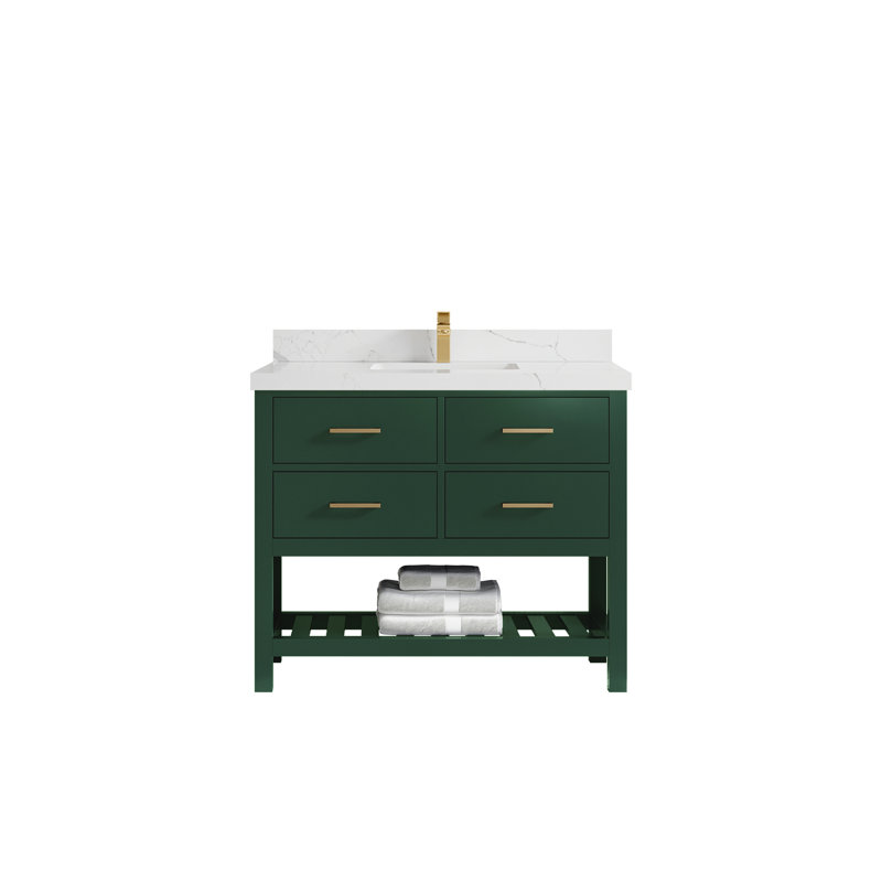 Ensemble de meuble-lavabo simple l 42 po Parker, Calacatta Laza