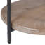 Console en bois massif et fer 52 po - Naturel