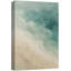 «Teal and Beige Gradient Abstract Beach Art», reproduction d'art sur toile encadrée-301486150-301486154