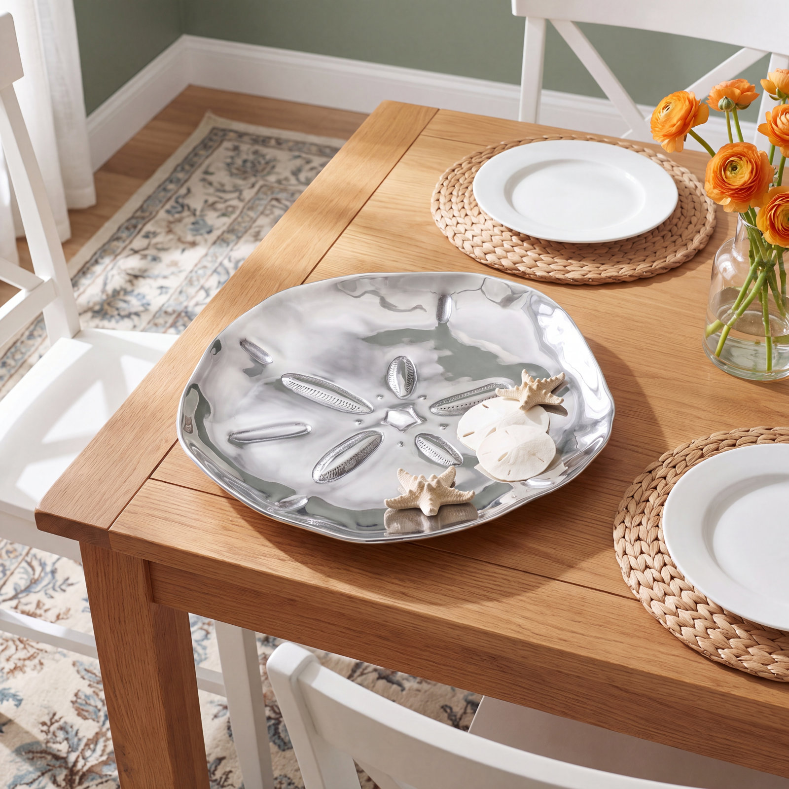 Mariposa Seaside Sand Dollar Platter