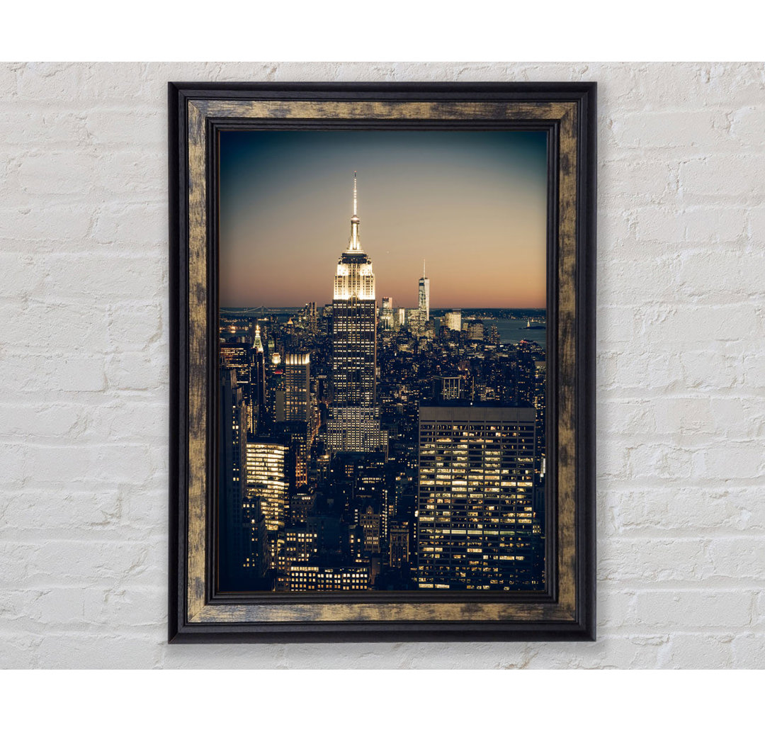 Empire State Building Light Up - Einzelner Bilderrahmen Kunstdrucke