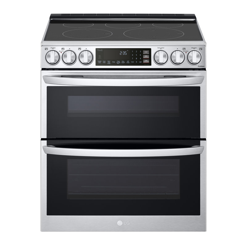 LG 7.3 cu. ft. Smart Electric Double Oven Slide-in Range with InstaView, ProBake Convection, Air Fry, and Air Sous Vide