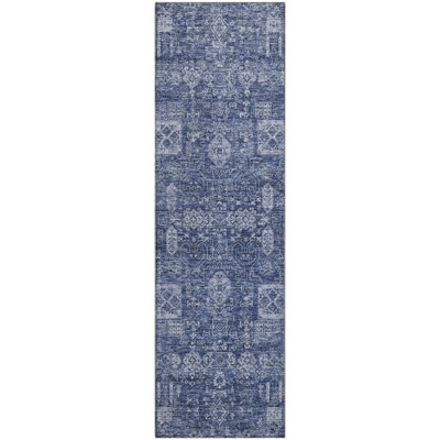 Premium Machine Washable Cerrito Navy Rug