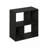 Dubinska 4-Cube Irregular Cubes Bookcase, Bookshelf, Storage Organizer, Espresso