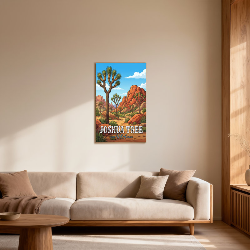 «Scenic & Cityscapes Joshua Tree Desert Landscape Usa», reproduction d'art, H 36 po x l 24 po