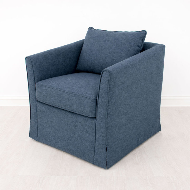 Austin Accent Chair, Navy Blue Velvet