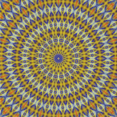 Tapis jaune Ikat