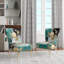 Chaise d'appoint rembourrée et abstraite Full Moon Happiness Gold & Turquoise Abstract IV
