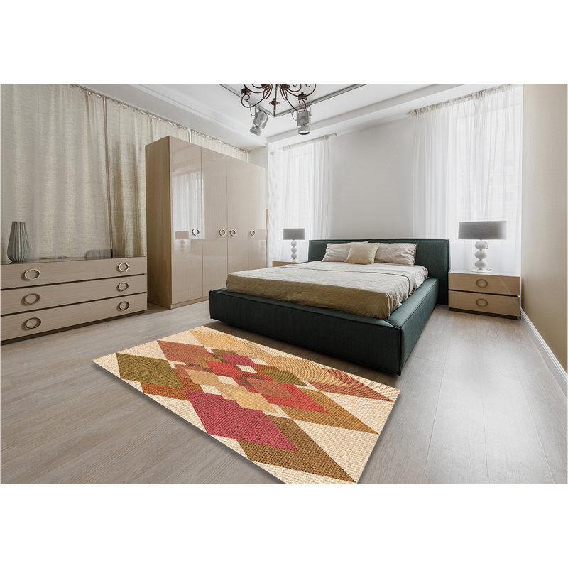 Geometric Indoor Rug, Rectangle 4' x 6'