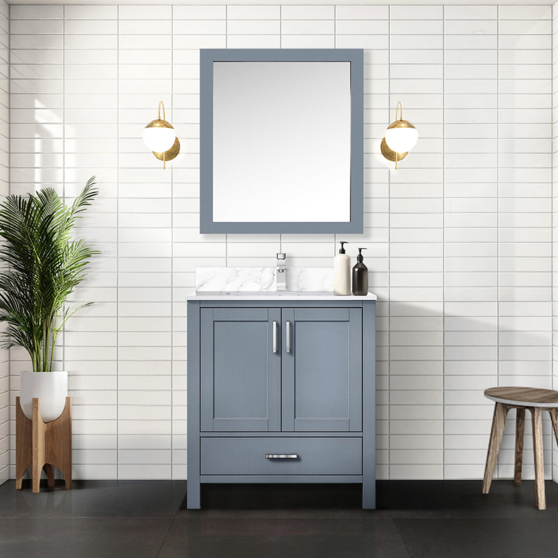 30 po Armoire intérieure et tiroir de rangement l 28 x P 28 po, avec miroir l 28 po x P 2 po, Gris foncé