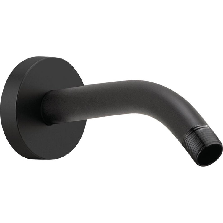 7" Linear Round Wall Mount Shower Arm And Flange