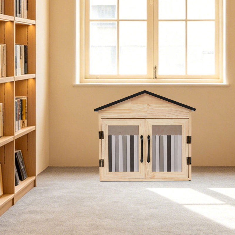 16.5X16.9X11” Wooden Book Cabinet