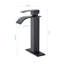 Waterfall Spout Bathroom Sink Single Handle Faucet With Pop-Up Drain (No Overflow)