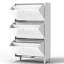 Armoire à chaussures 3 tiroirs tout en acier, range-chaussures autoportant avec porte rabattable, armoire à chaussures moderne basculante pour hall d'entrée, couloir, chambre à coucher, blanc (nécessite un assemblage)