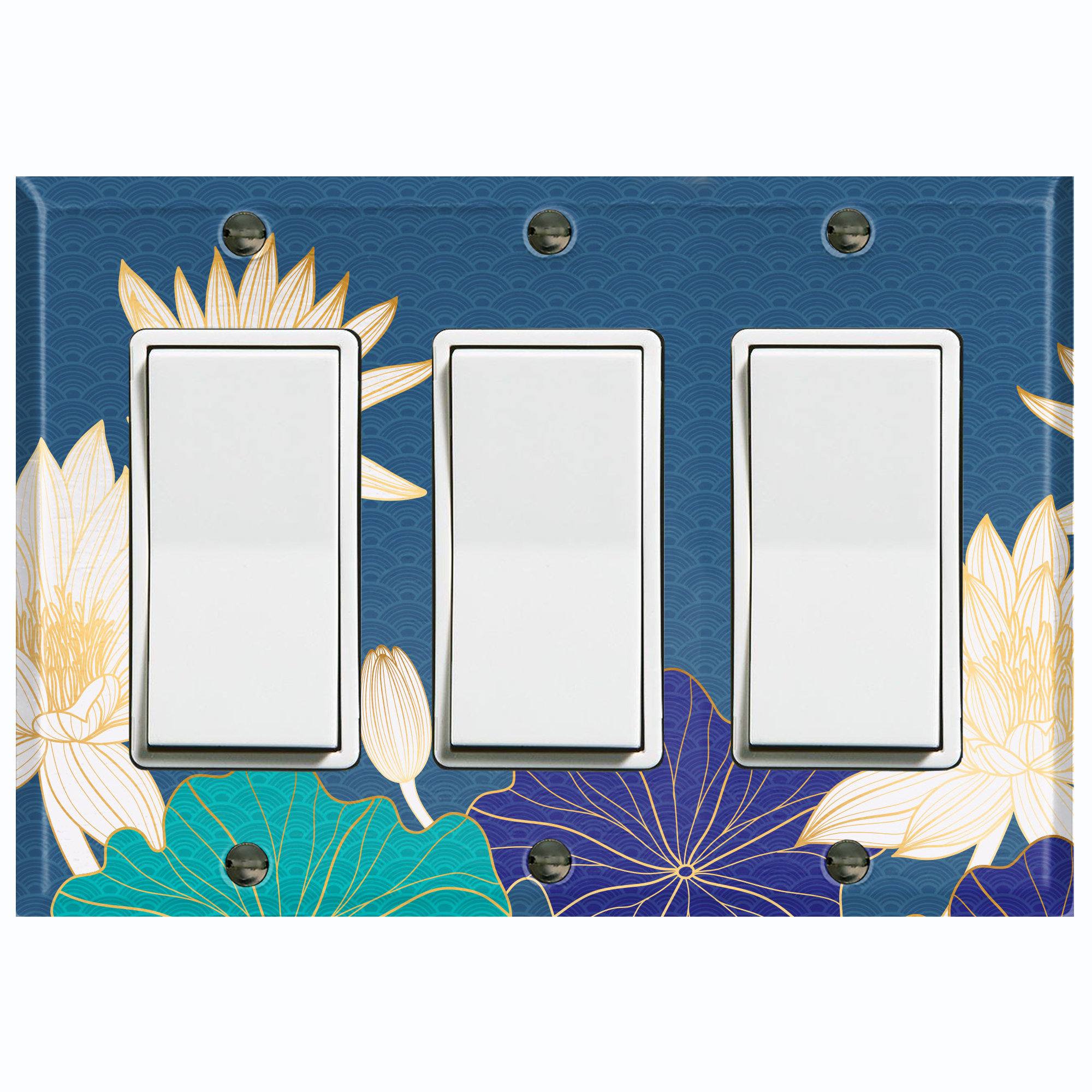 WorldAcc Nature Themed 3 - Gang Rocker Standard Wall Plate | Wayfair