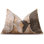 Coussin décoratif luxueux en velours de soie couleur terre 16 x 24