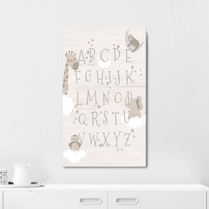 "Dream Time Alphabet" par Natalie Carpentieri, reproduction sur toile, H 30 po x l 18 po x P 1 po