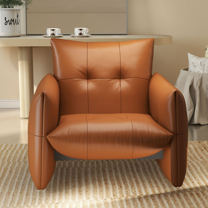 Fauteuil d'appoint Mid-Century, Orange