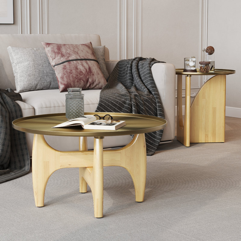 Table de bout ronde en bois, Bois